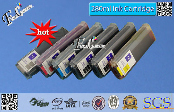 PP 6 Color Refillable Large Format Ink Cartridges For HP T1100 / T1100ps Printer 260ml